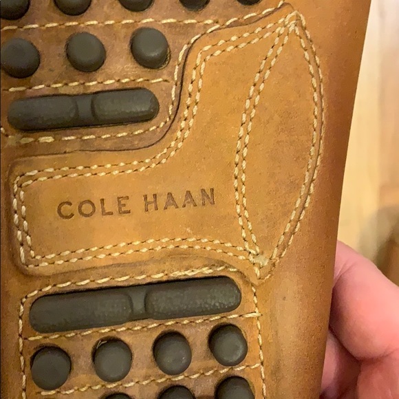 Brown Leather Cole Haan Driving Mocs/Loafers Sz 7 - Picture 3 of 4